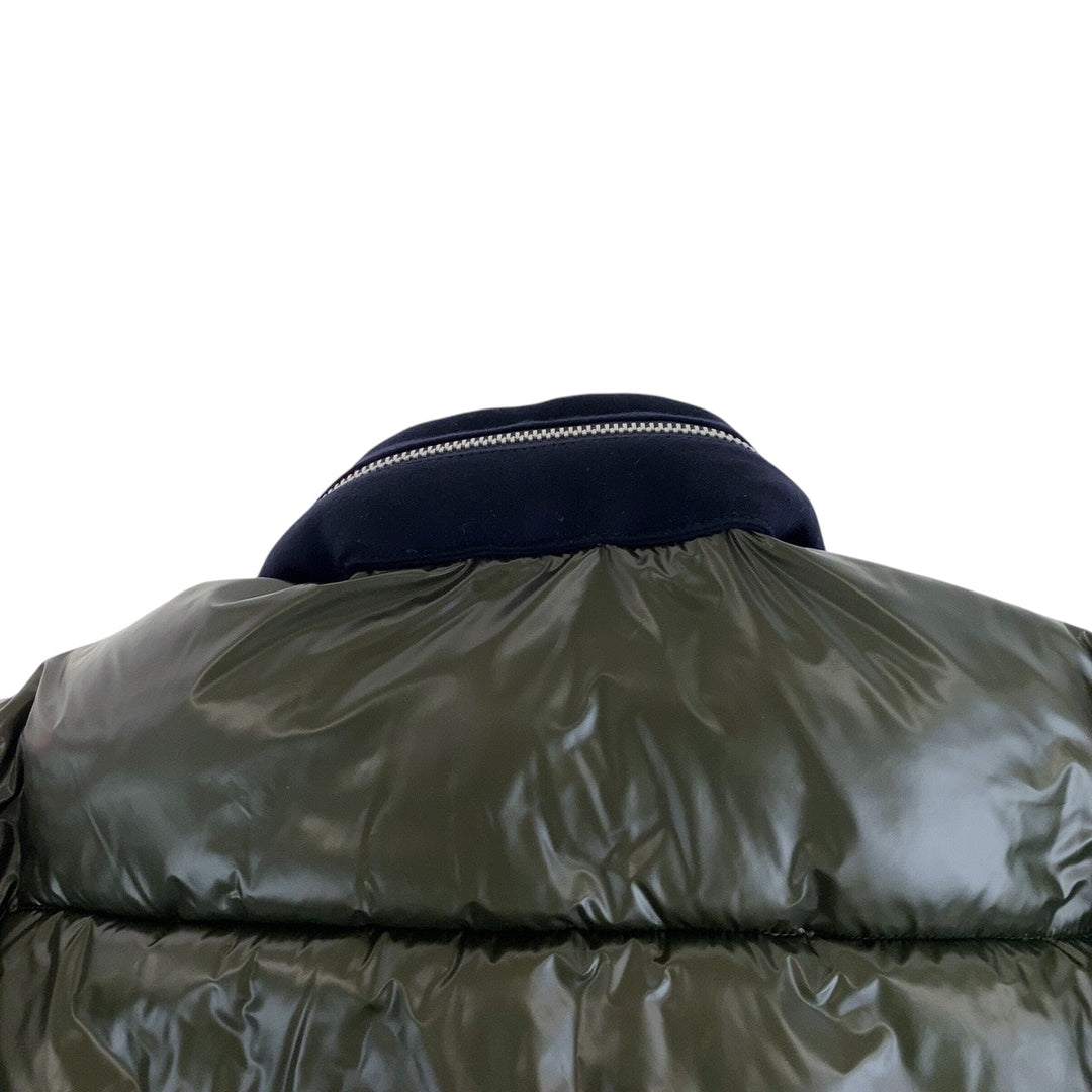 Sacai Down jacket 20 0253M Nylon, Wool Khaki Navy SilverMetal Down Jacket Puffer Jacket Shinsaibashi Parco exclusive mens 1 Used Authentic
