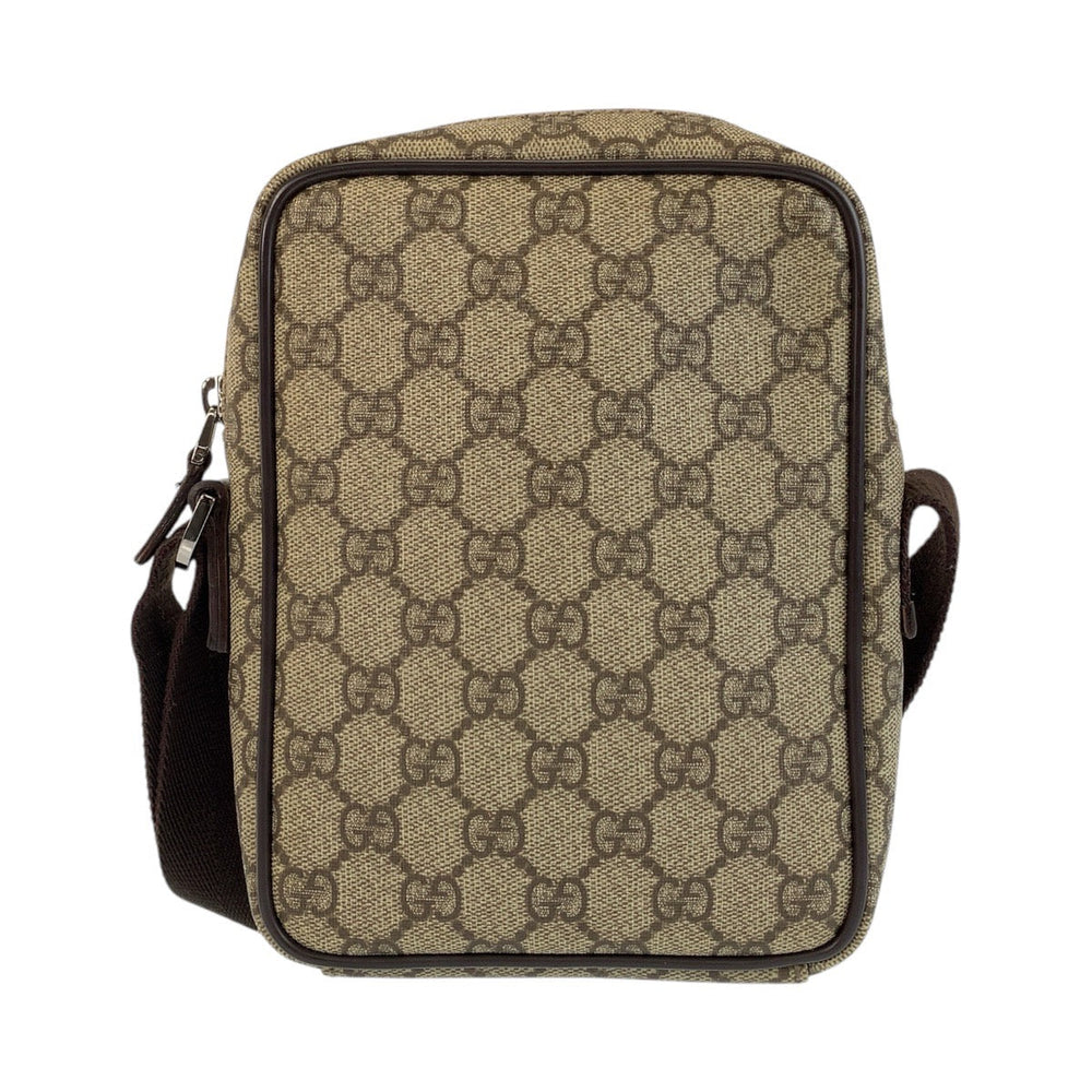 GUCCI Shoulder Bag 101680 GG Supreme canvas, leather Beige brown Shoulder Bag pochette Women Used Authentic