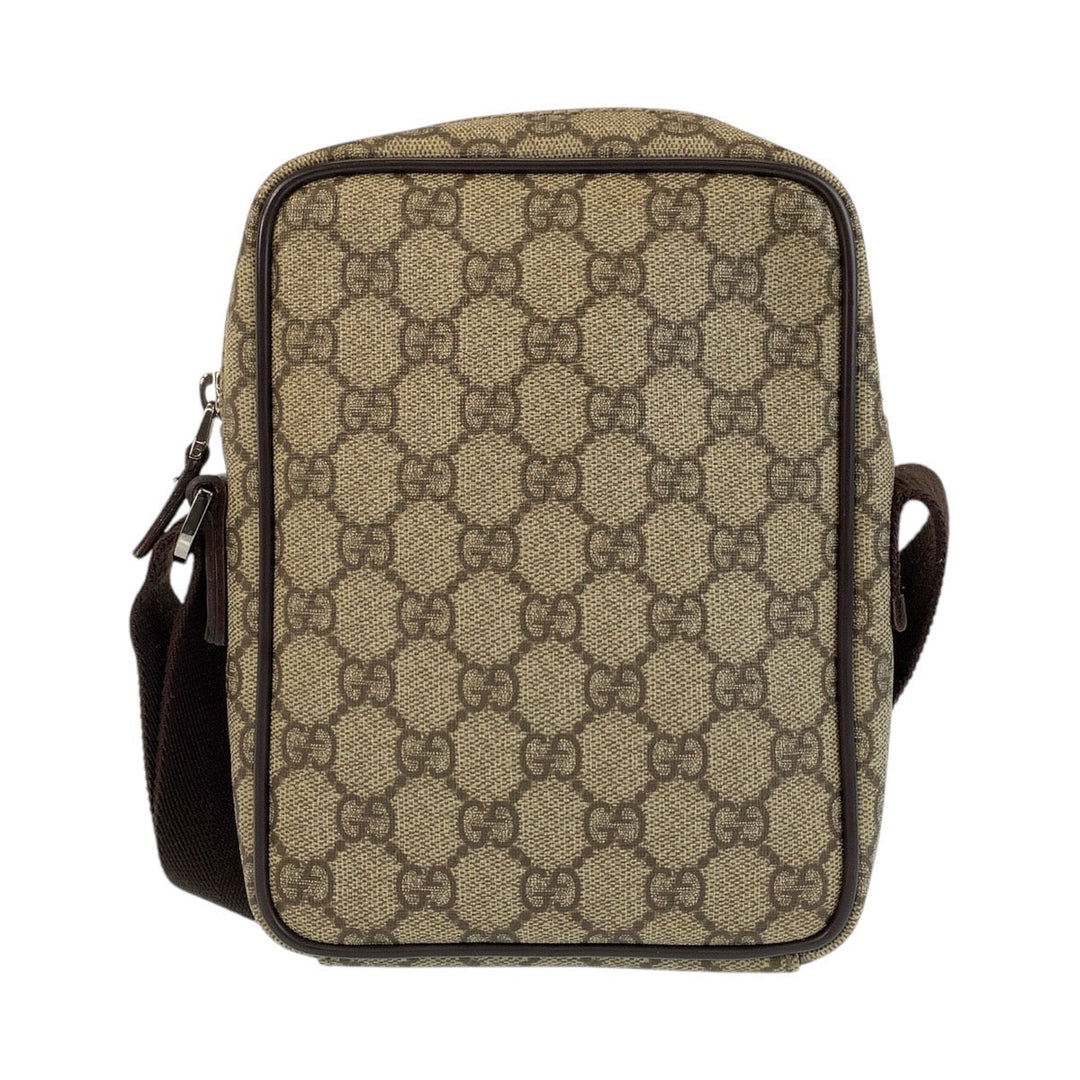 GUCCI Shoulder Bag 101680 GG Supreme canvas, leather Beige brown Shoulder Bag pochette Women Used Authentic