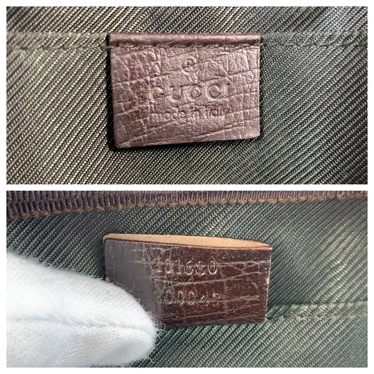 GUCCI Shoulder Bag 101680 GG Supreme canvas, leather Beige brown Shoulder Bag pochette Women Used Authentic