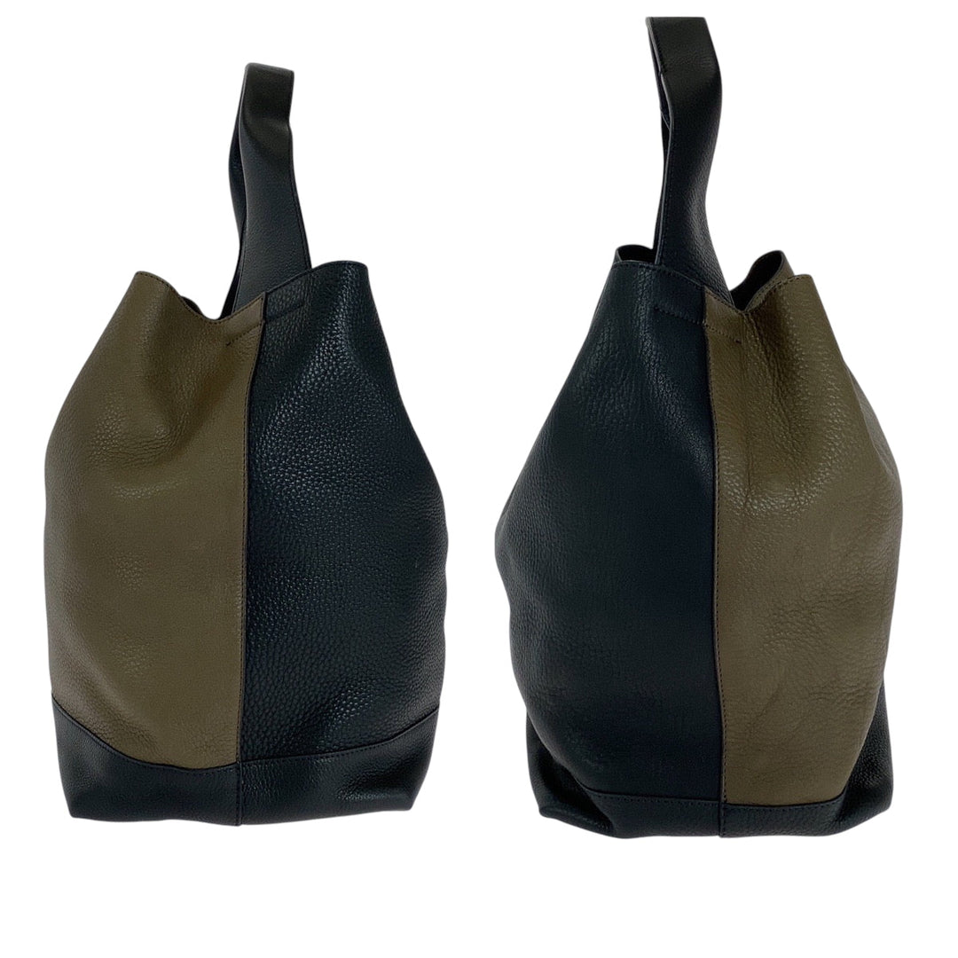 MARNI Shoulder Bag leather Brown Black Gold Metal One Shoulder Bag Hobo Women Used Authentic