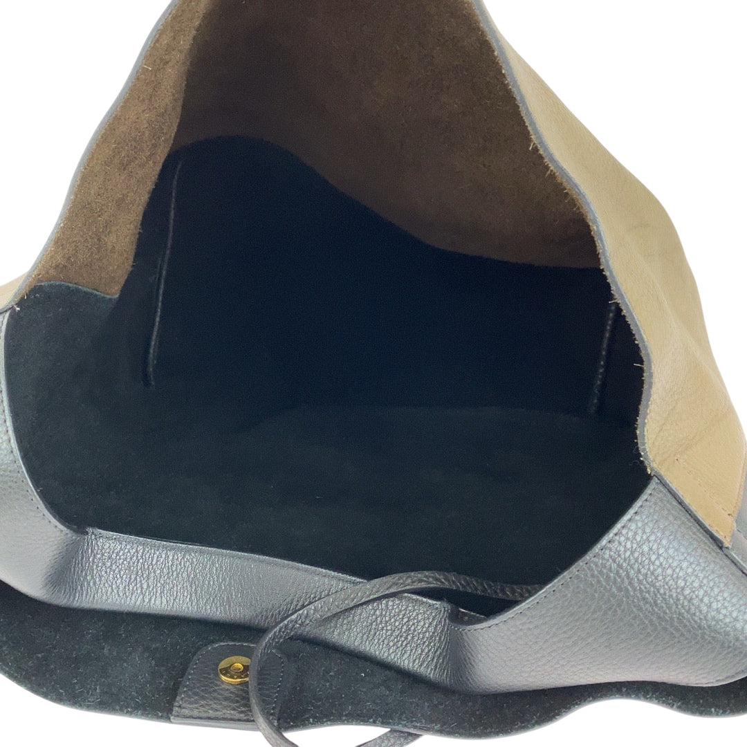 MARNI Shoulder Bag leather Brown Black Gold Metal One Shoulder Bag Hobo Women Used Authentic