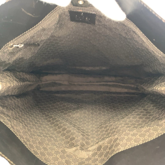 GUCCI Shoulder Bag 001 4306 canvas beige Hobo Shoulder Bag Sherry line Women Used Authentic