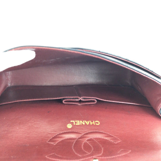 CHANEL Shoulder Bag lambskin Black GoldMetal matelasse 25 double flap COCO Mark Turnlock