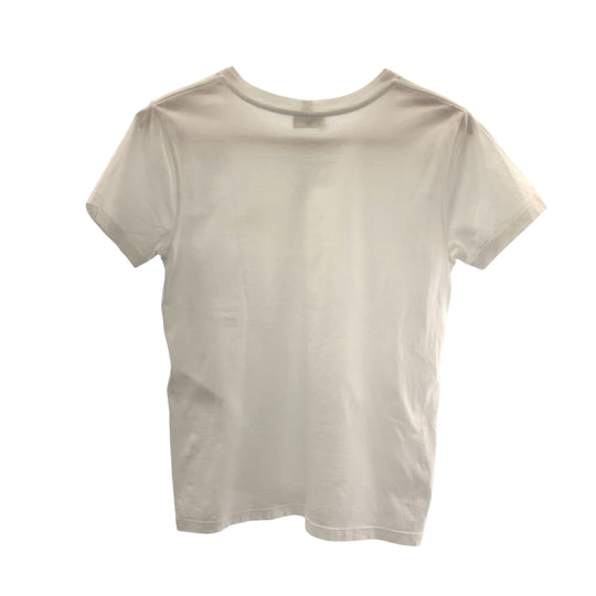 CELINE Short sleeve T-shirt 2X351501F cotton White gold Short sleeve T-shirt Embroidery Women XS Used Authentic