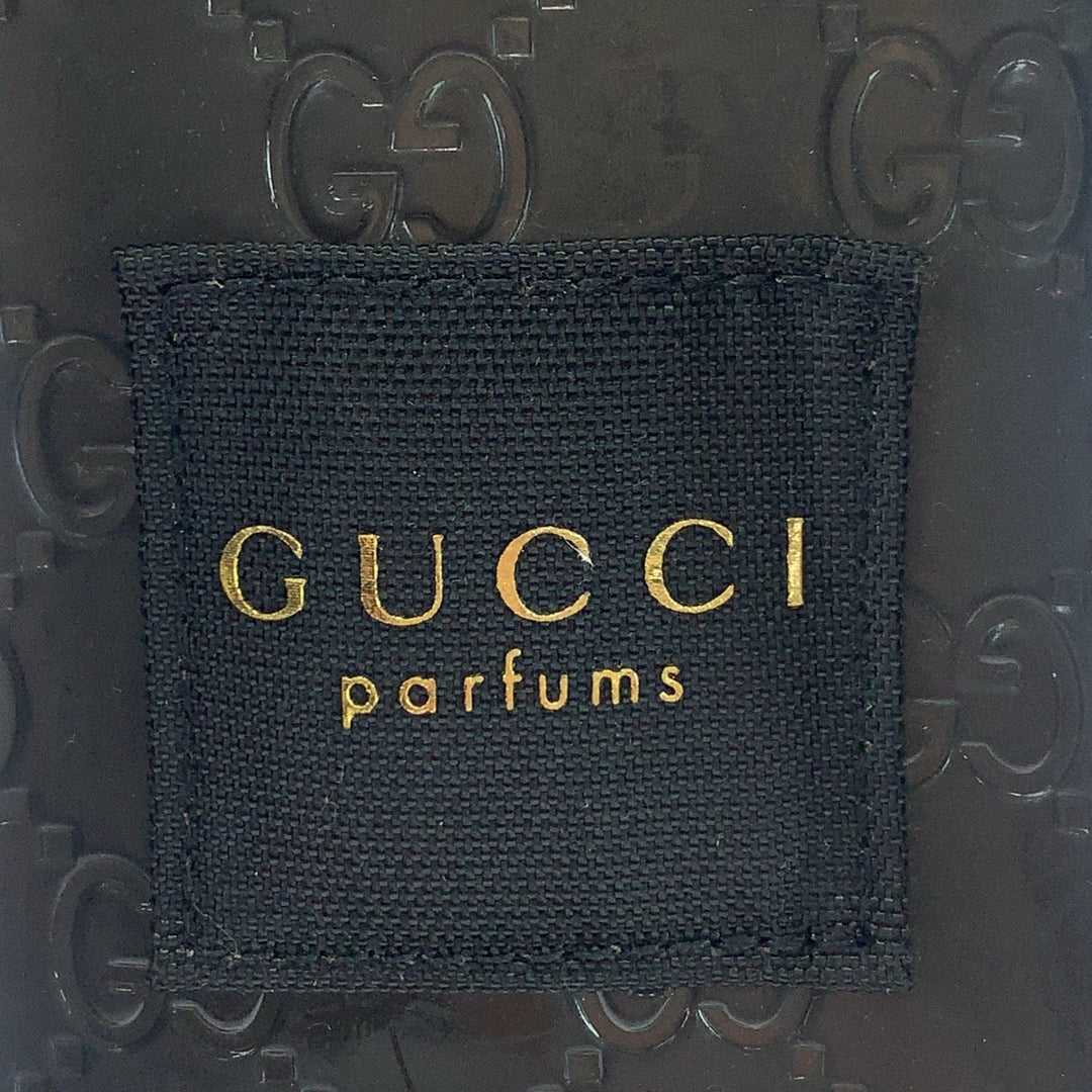 GUCCI Pouch Plastics Black GoldMetal Pouch Novelty Pouch Sherry line Women Used Authentic