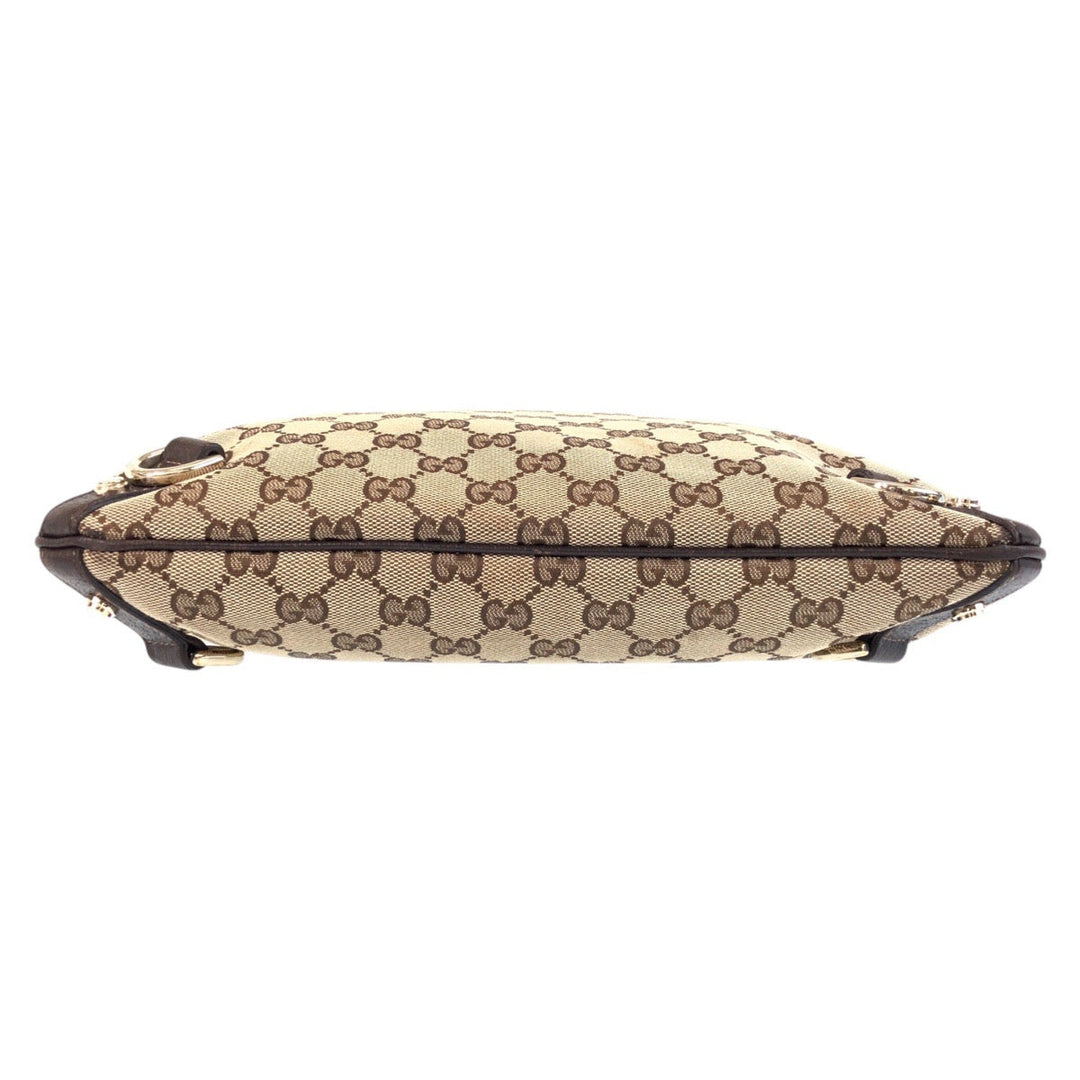 GUCCI Shoulder Bag 131326 GG canvas, leather Beige Brown Gold Metal Shoulder Bag Messenger bag Abbey Women Used Authentic