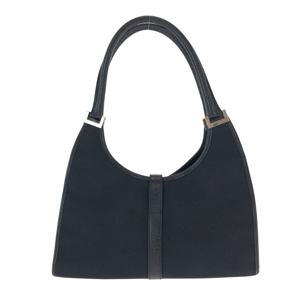 GUCCI Shoulder Bag 002 1067 GG canvas Black SilverMetal Hobo One Shoulder Bag Jackie Women Used Authentic