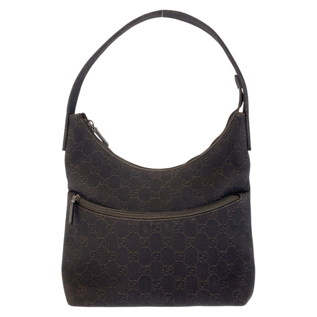 GUCCI Shoulder Bag 105649 GG canvas Brown Women Used Authentic
