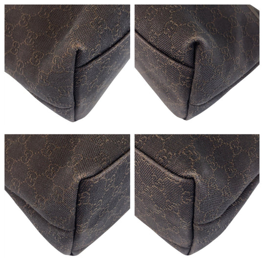 GUCCI Shoulder Bag 105649 GG canvas Brown Women Used Authentic