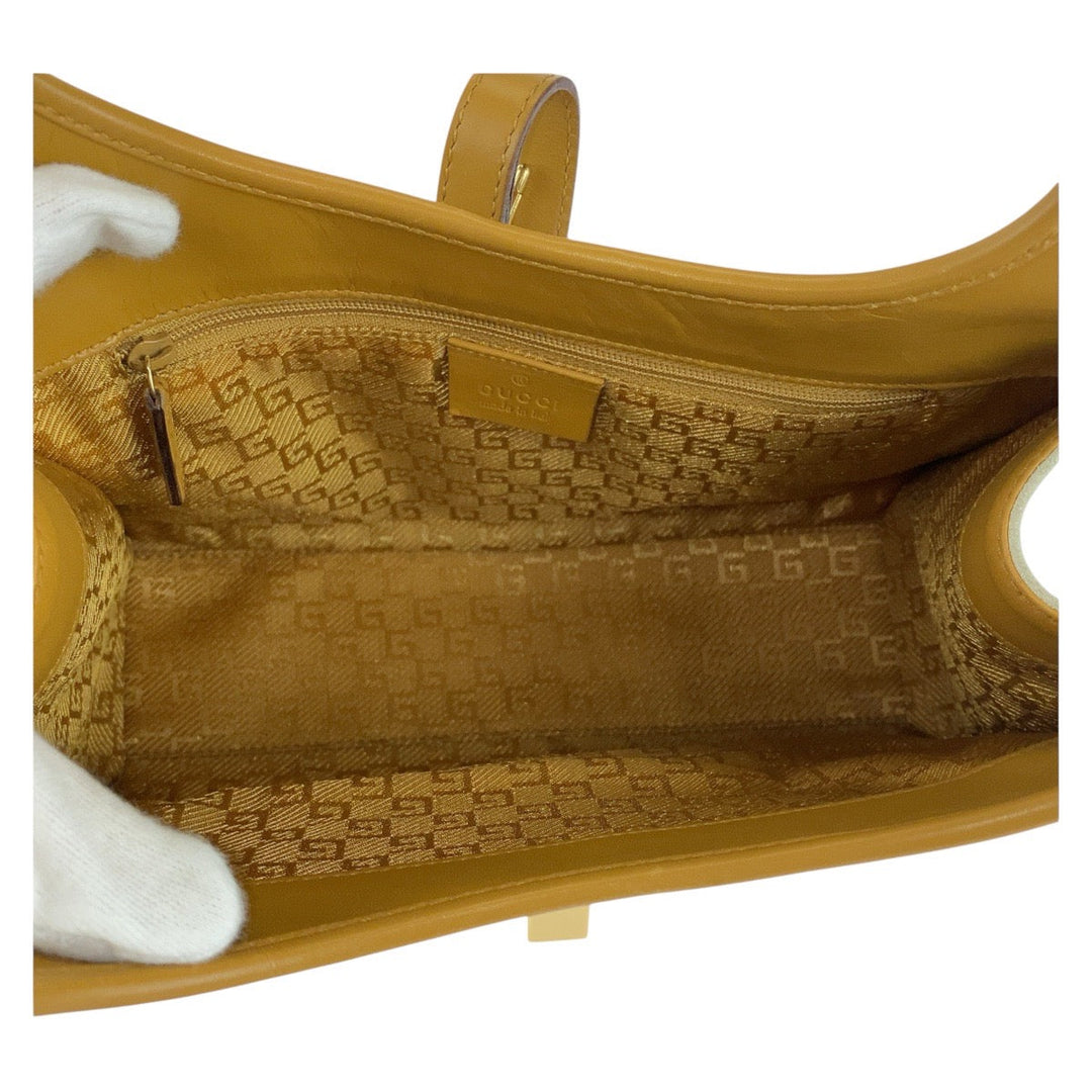 GUCCI Shoulder Bag 002 1068 Suede, Leather Gray Camel Gold Metal Jackie Women Used Authentic