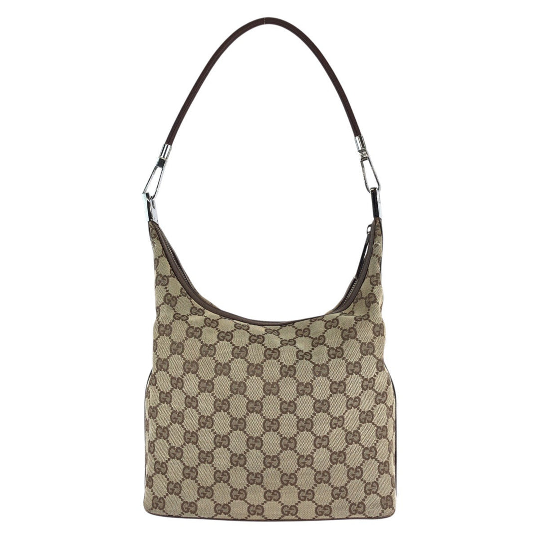 GUCCI Shoulder Bag 001 3314 GG canvas, leather beige Women Used Authentic