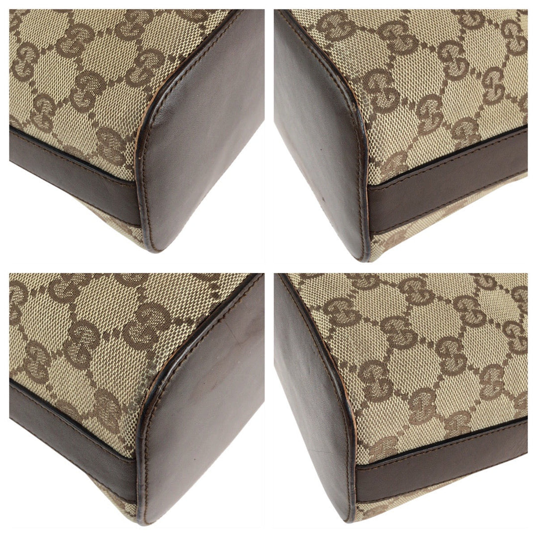 GUCCI Shoulder Bag 001 3314 GG canvas, leather beige Women Used Authentic