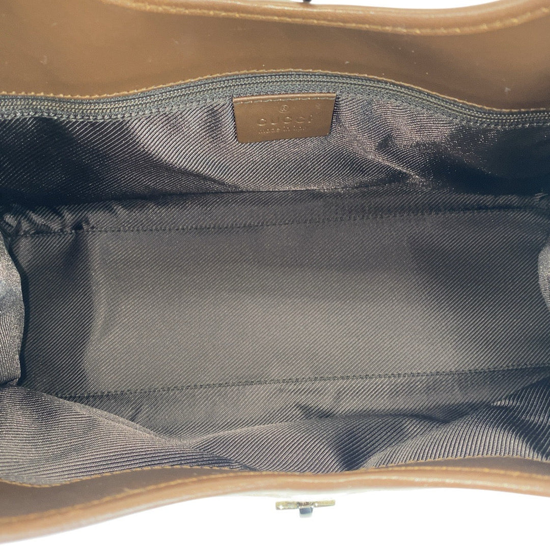 GUCCI Shoulder Bag 0021067 GG canvas, leather Beige brown Jackie Women Used Authentic