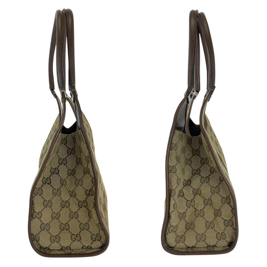 GUCCI Shoulder Bag 0021067 GG canvas, leather Beige brown Jackie Women Used Authentic