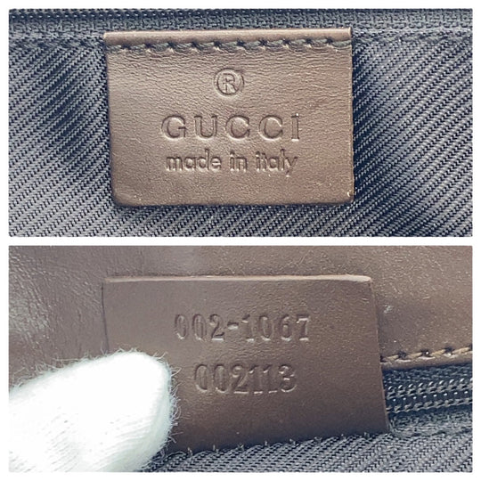 GUCCI Shoulder Bag 0021067 GG canvas, leather Beige brown Jackie Women Used Authentic