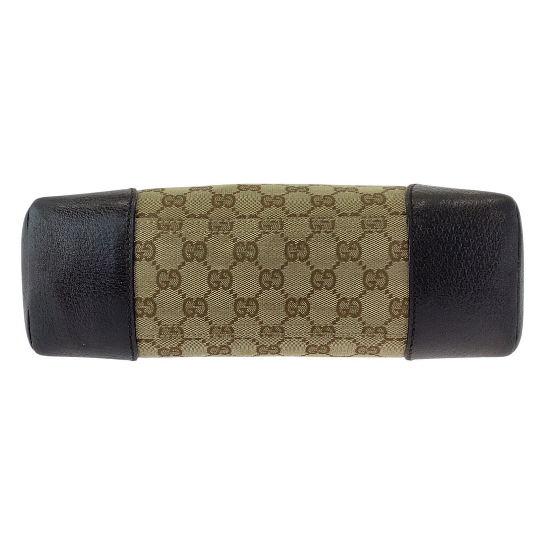 GUCCI Shoulder Bag 114273 GG canvas, leather Beige brown Crossbody Shoulder Bag Women Used Authentic