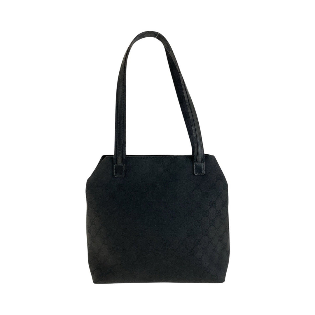 GUCCI Shoulder Bag 002 1076 GG canvas Black black Shoulder Bag Women Used Authentic