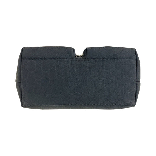 GUCCI Shoulder Bag 002 1076 GG canvas Black black Shoulder Bag Women Used Authentic
