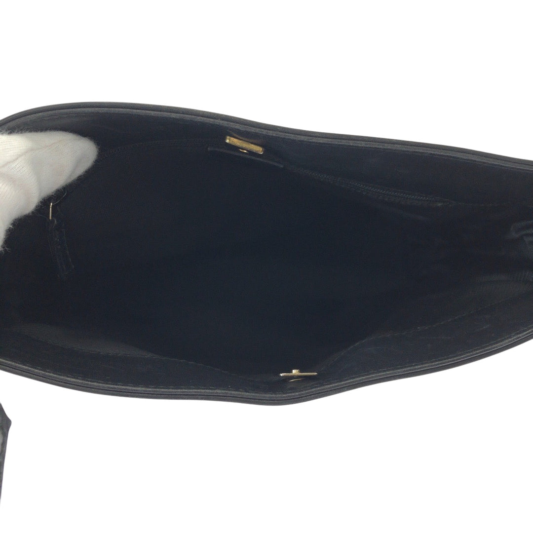 GUCCI Shoulder Bag 001 4231 GG canvas Black Silver Metal Shoulder Bag handbag Women Used Authentic