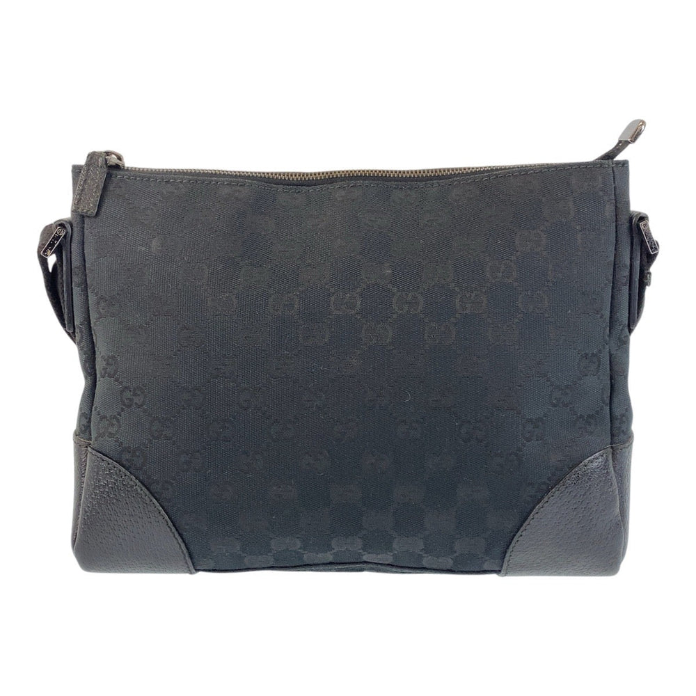 GUCCI Shoulder Bag 114273 GG canvas, leather Black black Shoulder Bag Messenger bag Women Used Authentic