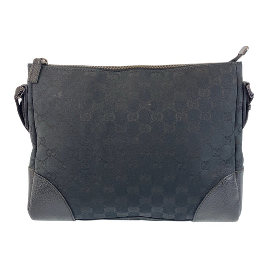 GUCCI Shoulder Bag 114273 GG canvas, leather Black black Shoulder Bag Messenger bag Women Used Authentic