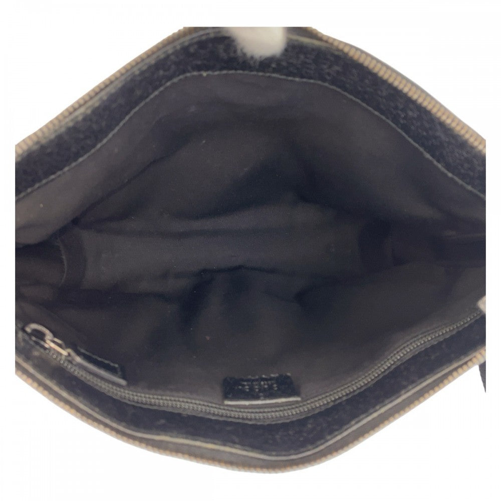 GUCCI Shoulder Bag 114273 GG canvas, leather Black black Shoulder Bag Messenger bag Women Used Authentic