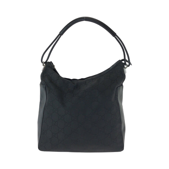GUCCI Shoulder Bag 001 3770 Nylon Black SilverMetal One Shoulder Bag Women Used Authentic