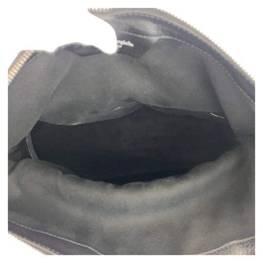 Maison Margiela Handbag leather BlackSilverMetal Handbag Shoulder Bag 2way 5AC mens Used Authentic