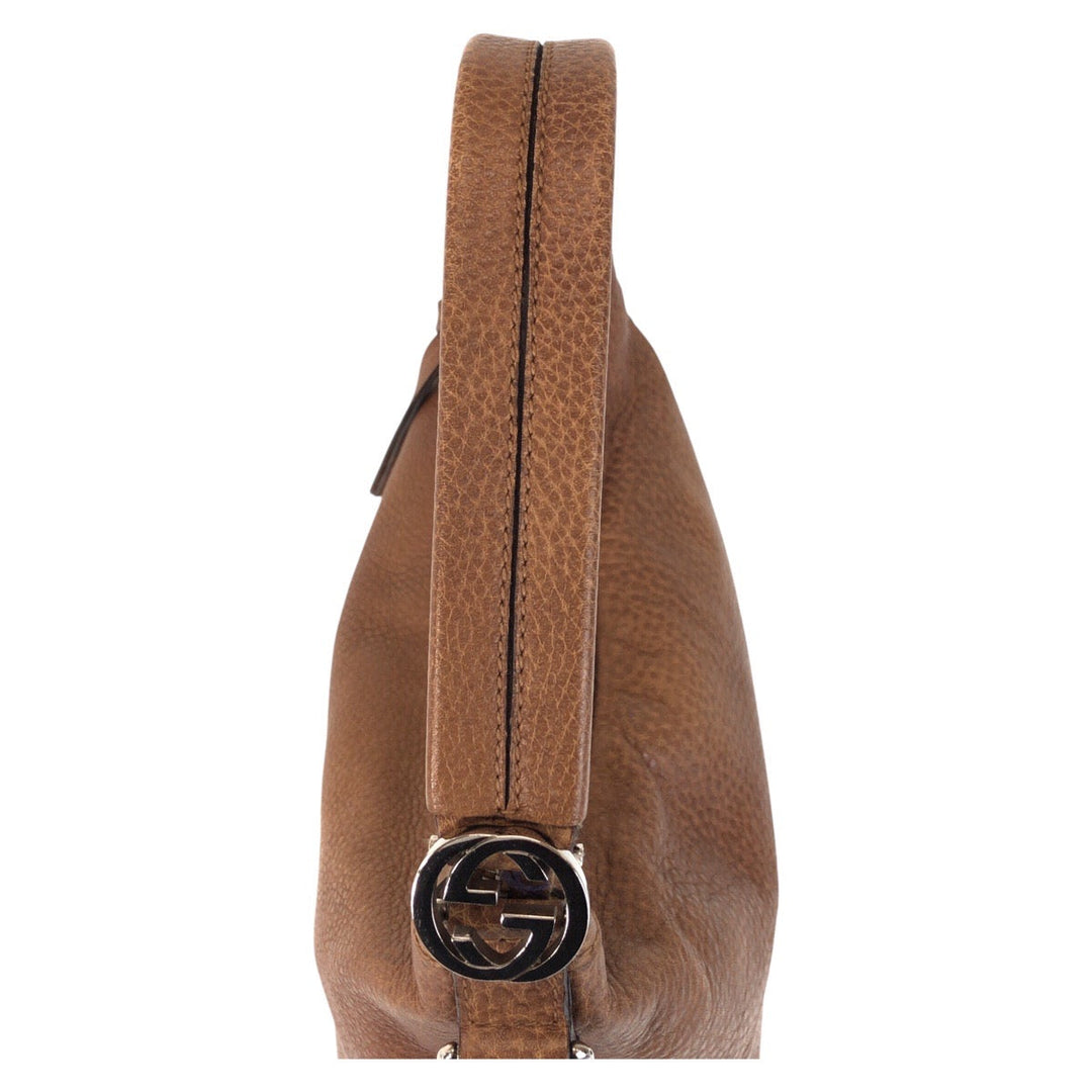 GUCCI Shoulder Bag 326514 leather Brown Shoulder Bag 2way Interlocking Hobo Women Used Authentic