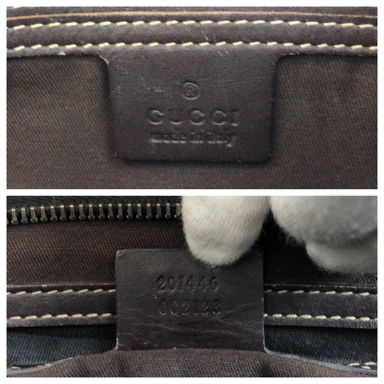 GUCCI Shoulder Bag 201446 GG Supreme Canvas Brown Gold Metal Shoulder Bag Messenger bag mens Used Authentic