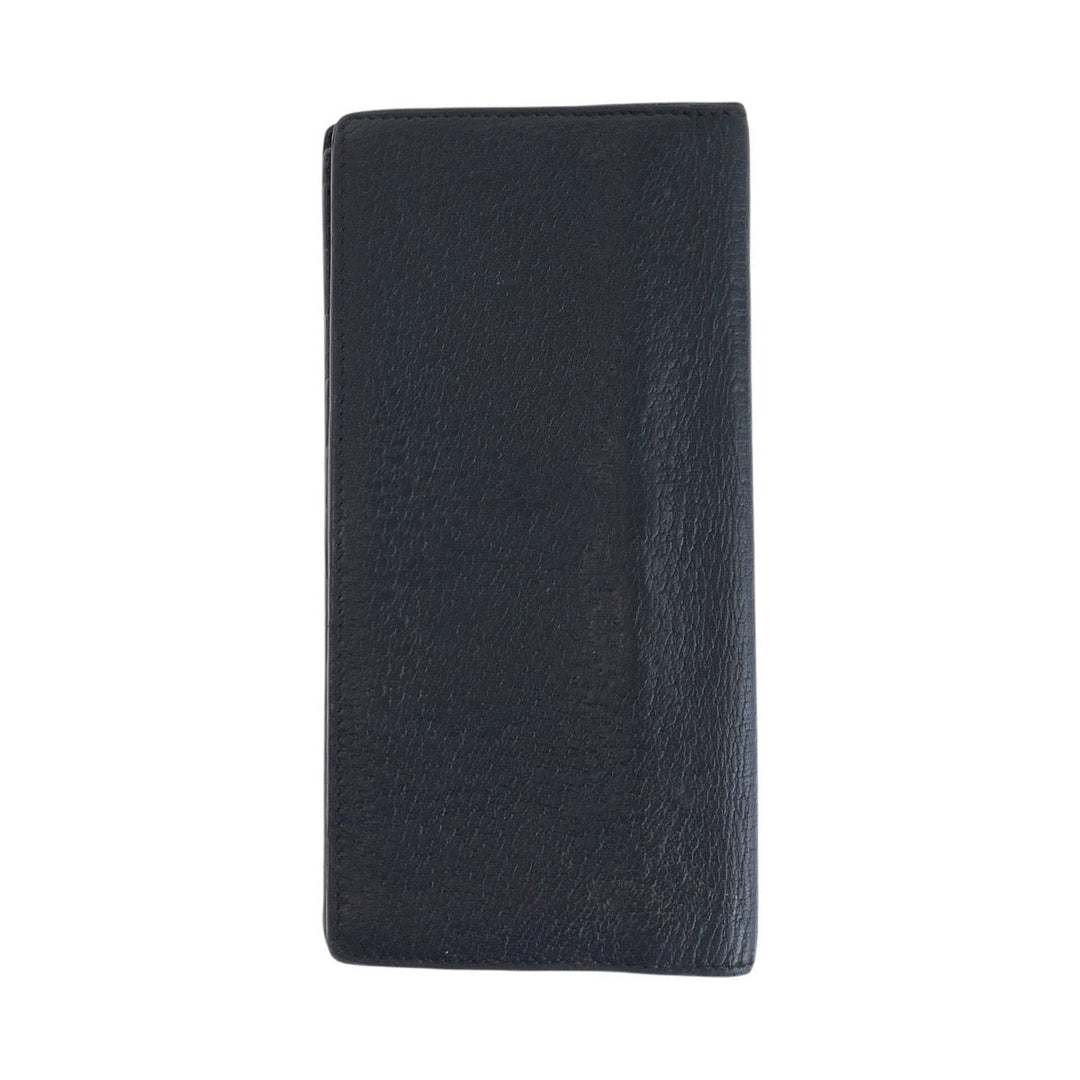 GUCCI Long Wallet Purse 459133 leather Black GoldMetal GG Marmont