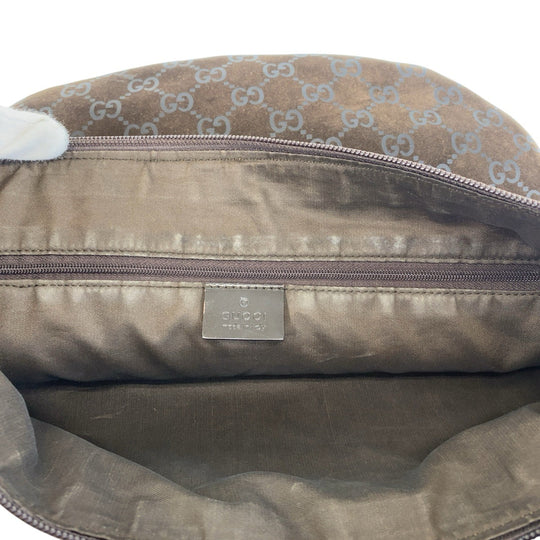 GUCCI Shoulder Bag 001 1206 GG canvas, suede Brown Women Used Authentic