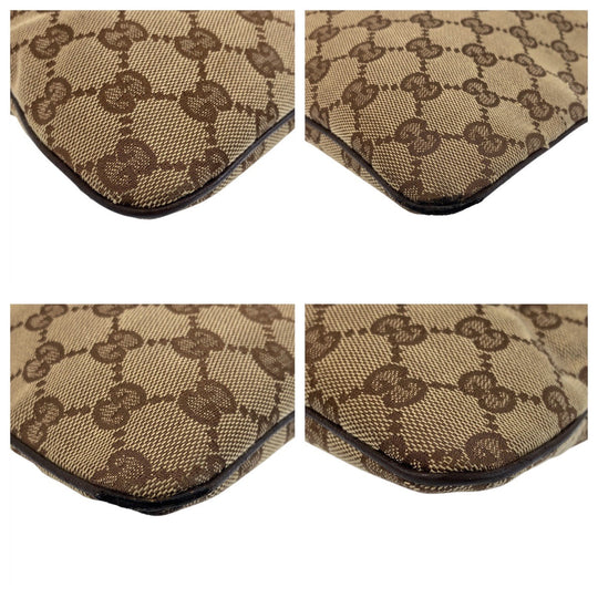 GUCCI Shoulder Bag 113013 GG canvas, leather Beige brown Shoulder Bag Messenger bag Women Used Authentic