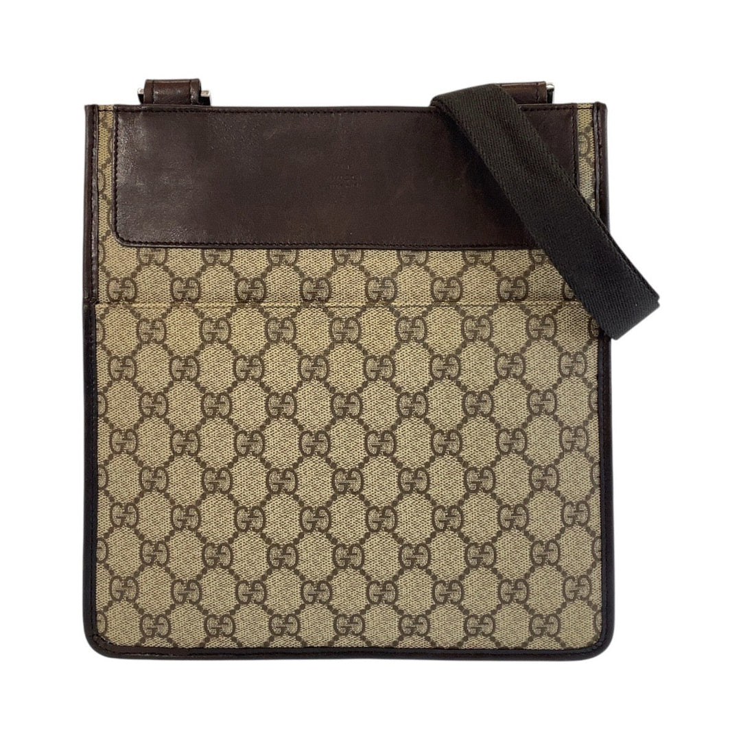 GUCCI Shoulder Bag 27639 GG Supreme Canvas Brown