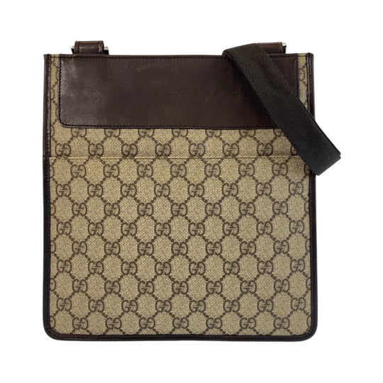 GUCCI Shoulder Bag 27639 GG Supreme Canvas Brown