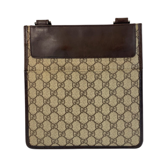 GUCCI Shoulder Bag 27639 GG Supreme Canvas Brown