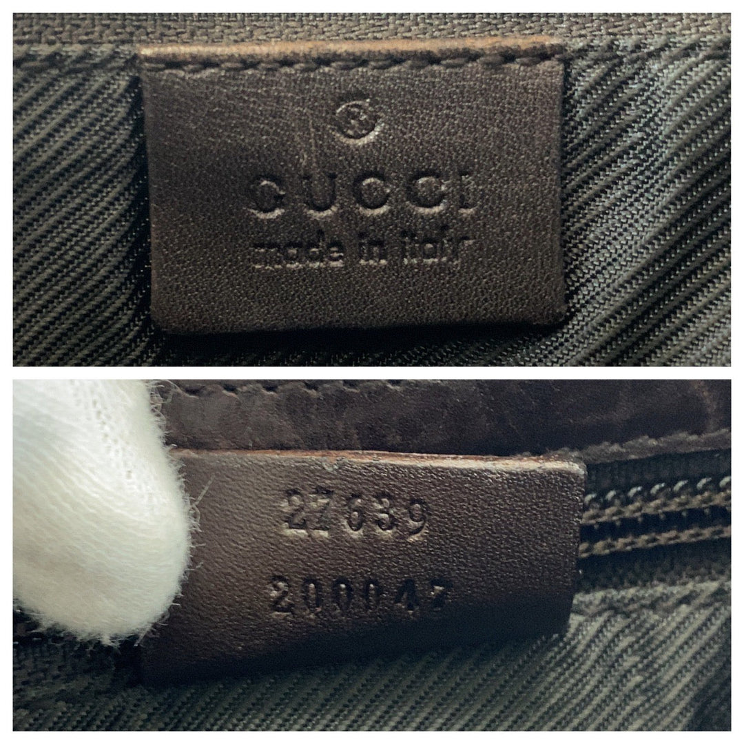 GUCCI Shoulder Bag 27639 GG Supreme Canvas Brown