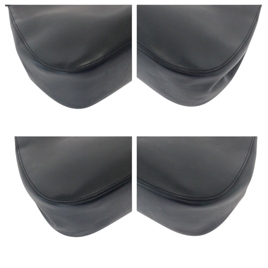 GUCCI Shoulder Bag 001 3739 leather Black black red One Shoulder Bag Bamboo Women Used Authentic