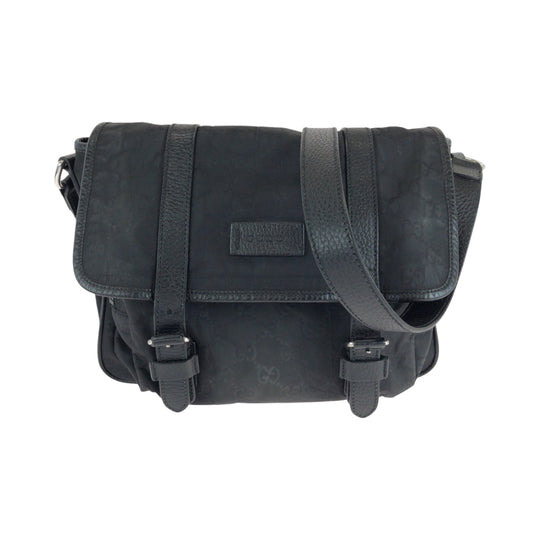 GUCCI Shoulder Bag 510335 Nylon, Leather black Shoulder Bag Pochette Unisex mens Used Authentic