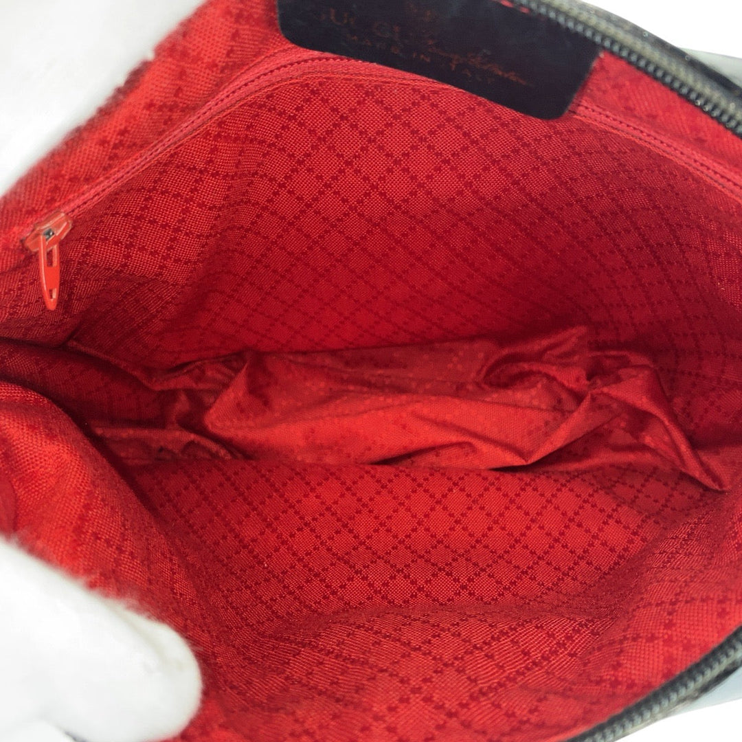 GUCCI Shoulder Bag 10 2 3840 GG canvas, leather Black Multicolor Gold Metal Crossbody Shoulder Bag Old Gucci Shelly Line Women(Unisex) Used Authentic