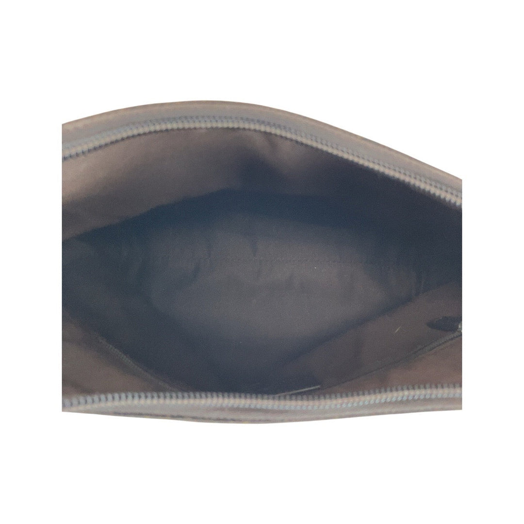 GUCCI Shoulder Bag 105649 GG canvas, leather Brown Black SilverMetal Shoulder Bag Hobo Women Used Authentic