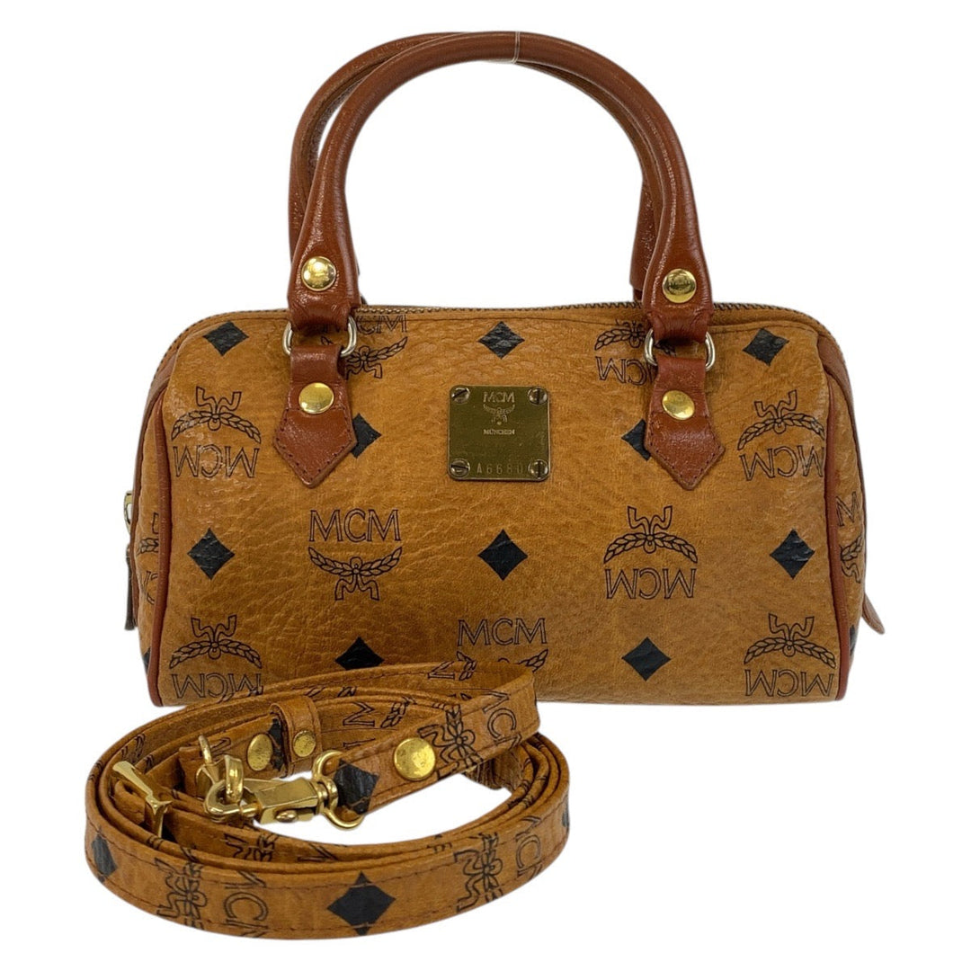 MCM Shoulder Bag leather Brown Vicetos