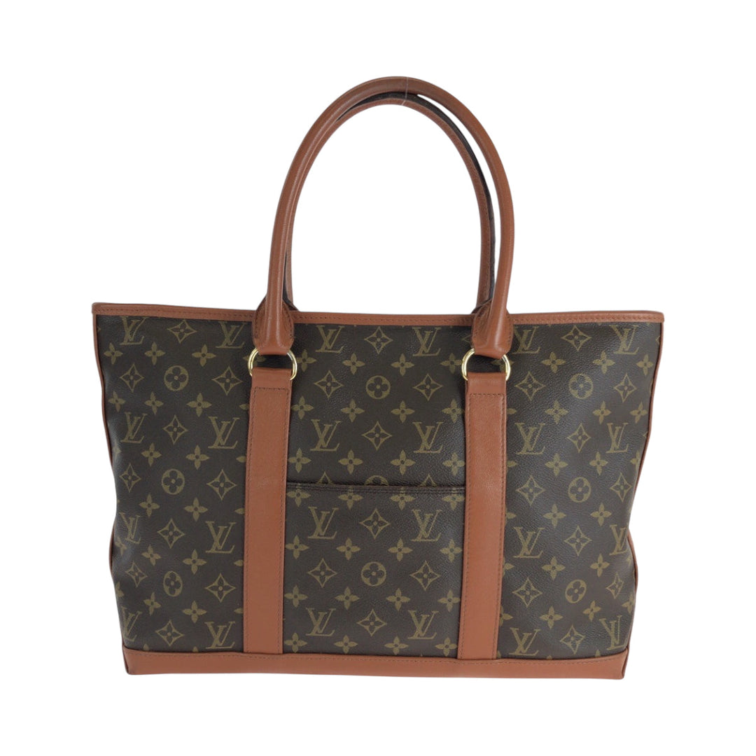LOUIS VUITTON Tote Bag M42425 PVC Brown Monogram Weekend