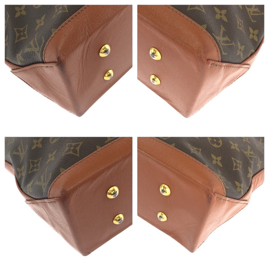LOUIS VUITTON Tote Bag M42425 PVC Brown Monogram Weekend