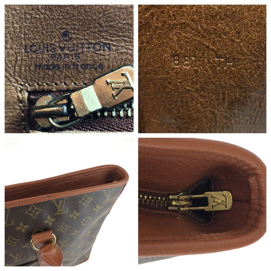 LOUIS VUITTON Tote Bag M42425 PVC Brown Monogram Weekend