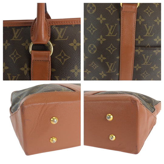 LOUIS VUITTON Tote Bag M42425 PVC Brown Monogram Weekend