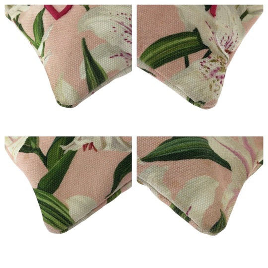 DOLCE&GABBANA Clutch bag canvas pink Lily Print logo