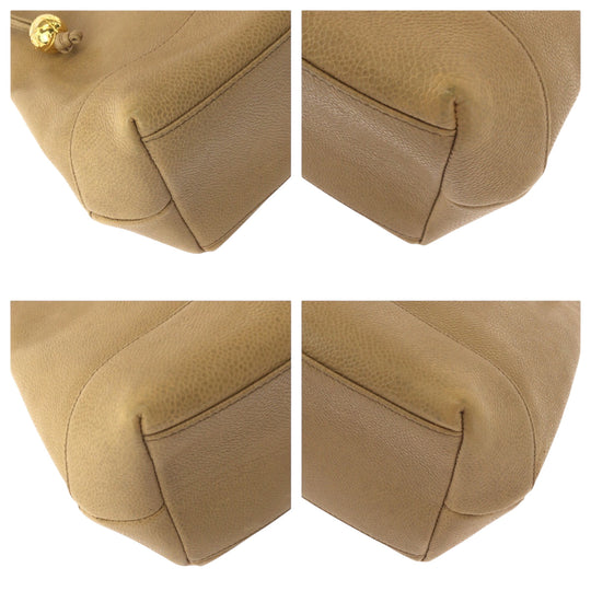 CHANEL Shoulder Bag Caviar skin Brown COCO Mark