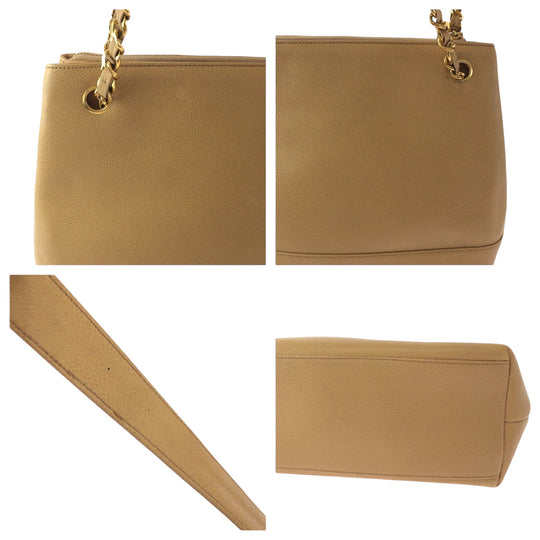 CHANEL Shoulder Bag Caviar skin Brown COCO Mark